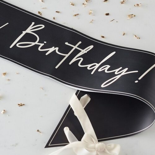 Κορδέλα It's my Birthday μαύρη