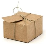 Kραφτ Κουτί για μπομπονιέρα με καρτελάκια 10 τεμ