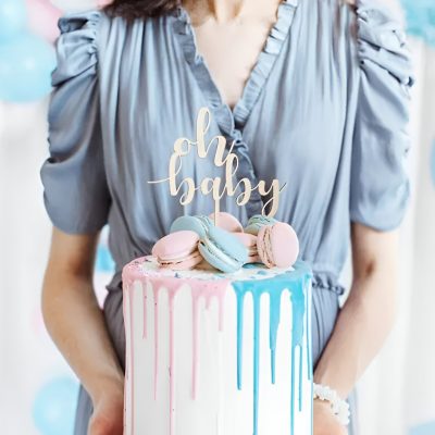 Ξύλινο Topper τούρτας Oh Baby