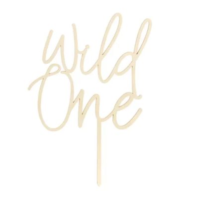 Ξύλινο topper τούρτας Wild One