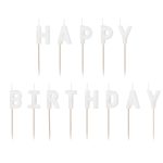 Λευκά Κεράκια Happy Birthday 13 τμχ