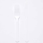 Μαχαιροπίρουνα λευκά Coconut 24 τεμ