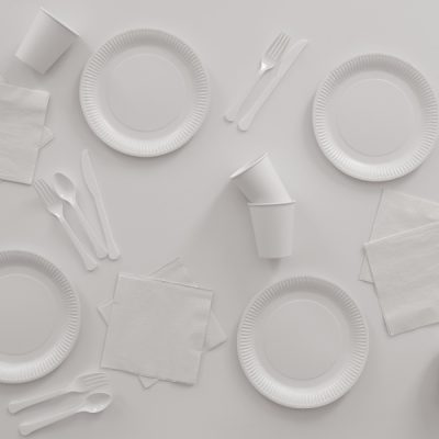 Μαχαιροπίρουνα λευκά Coconut 24 τεμ