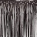 Μαύρη Ματ Κουρτίνα Πάρτυ 200x100cm