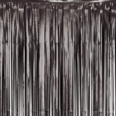 Μαύρη Ματ Κουρτίνα Πάρτυ 200x100cm