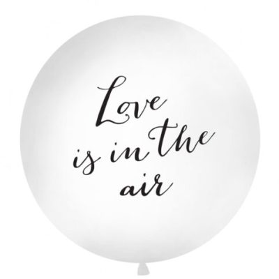 Μπαλόνι Άσπρο-μαύρο Love is in the Air 1 μέτρο