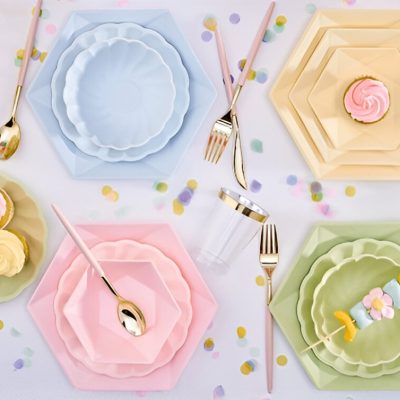 Μπολ πάρτυ Vert Décor ροζ 6 τεμ