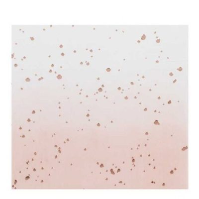 Όμπρε Χαρτοπετσέτες με Rosegold σταγόνες 16 τεμ