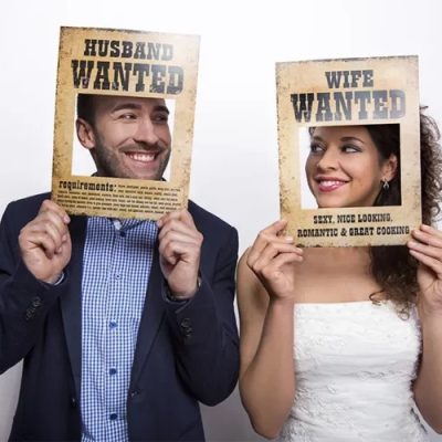 Photo Booth - Νύφη & Γαμπρός καταζητούμενοι 2 τεμ