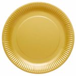 Πιάτα πάρτυ χρυσά Creme Brulee 8 τεμ