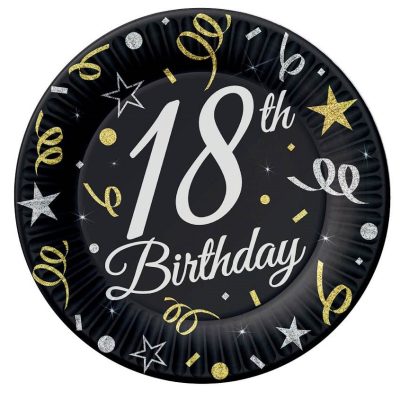 Πιάτα γλυκού 18th Birthday 6 τεμ