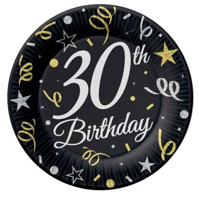 Πιάτα γλυκού 30th Birthday 6 τεμ