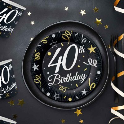 Πιάτα γλυκού 40th Birthday 6 τεμ