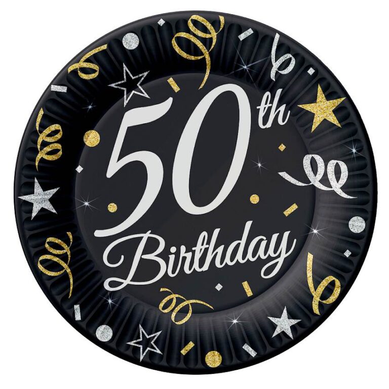 Πιάτα γλυκού 50th Birthday 6 τεμ Πιάτα γλυκού 50th Birthday 6 τεμ