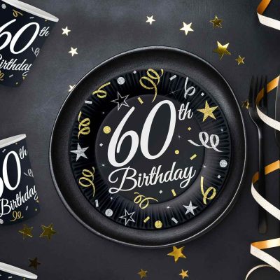Πιάτα γλυκού 60th Birthday 6 τεμ