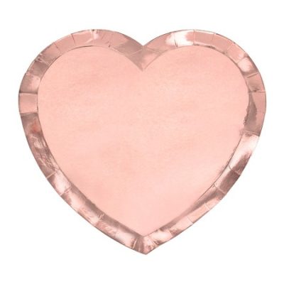 Πιάτα καρδιά Rosegold 6 τεμ