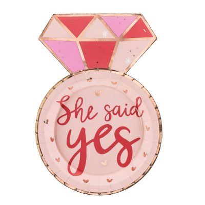 Πιάτα μονόπετρο She Said Yes 6 τεμ