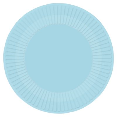 Πιάτα πάρτυ γαλάζια Clear Sky 8 τεμ
