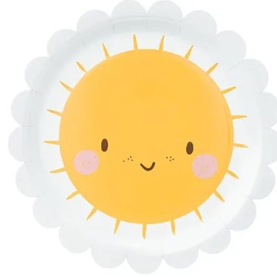 Πιάτα πάρτυ Ήλιος χαμογελαστός 6 τεμ