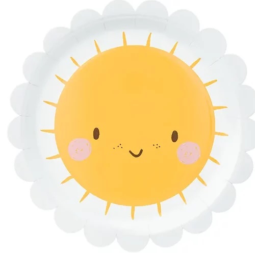 Πιάτα πάρτυ Ήλιος χαμογελαστός 6 τεμ