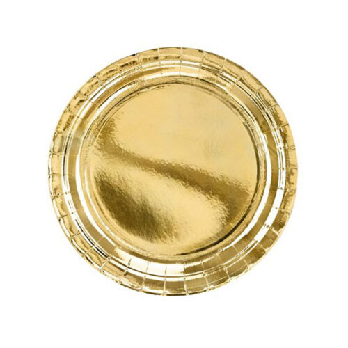 Πιάτα φαγητού Χρυσά 6 τεμ