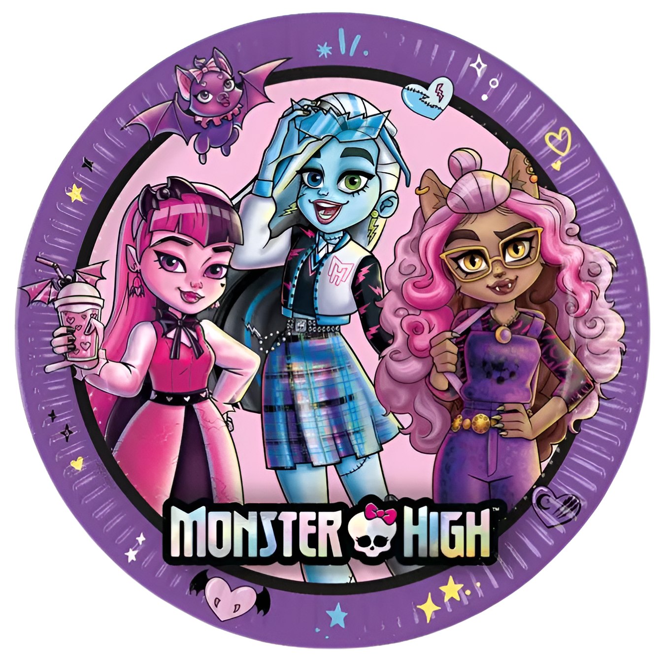 Πιάτα φαγητού Monster High 8 τεμ