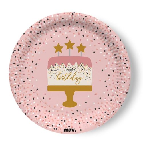 Πιάτα φαγητού Rose Confetti 8 τεμ