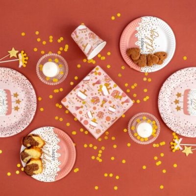 Πιάτα φαγητού Rose Confetti 8 τεμ