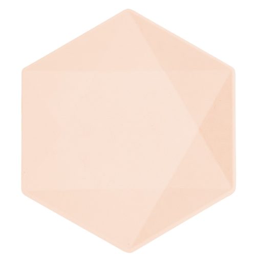 Πιάτα Vert Décor ροδακινί εξάγωνο 6 τεμ