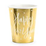 Ποτήρια χρυσά Happy New Year 6 τεμ