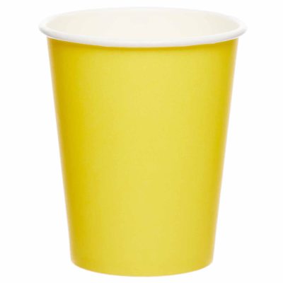 Ποτήρια χάρτινα κίτρινα Buttercup 8 τεμ