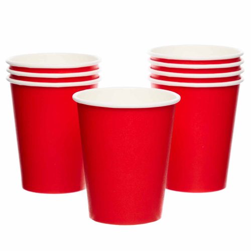 Ποτήρια χάρτινα κόκκινα Fiesta 8 τεμ