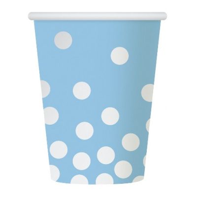 Ποτήρια πάρτυ Μπλε με πουά 6 τεμ