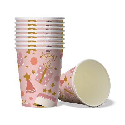 Ποτήρια πάρτυ Rose Confetti 8 τεμ