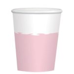 Ποτήρια πάρτυ Ροζ-Άσπρο waves 8 τεμ