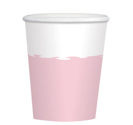 Ποτήρια πάρτυ Ροζ-Άσπρο waves 8 τεμ