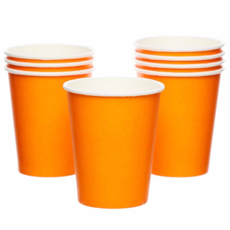 Ποτήρια χάρτινα πορτοκαλί Pumpkin 8 τεμ
