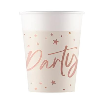 Ποτήρια Rosegold Party 8 τεμ