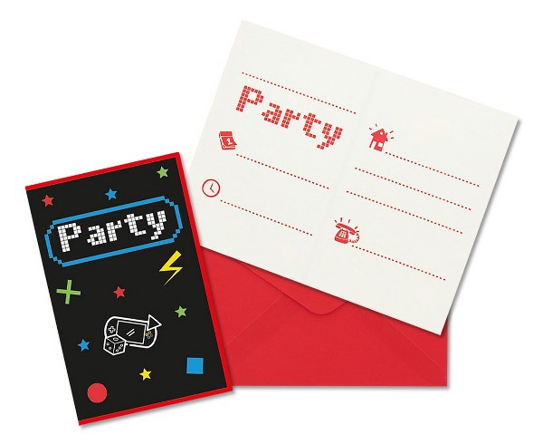 Προσκλήσεις Gaming Party 6 τεμ