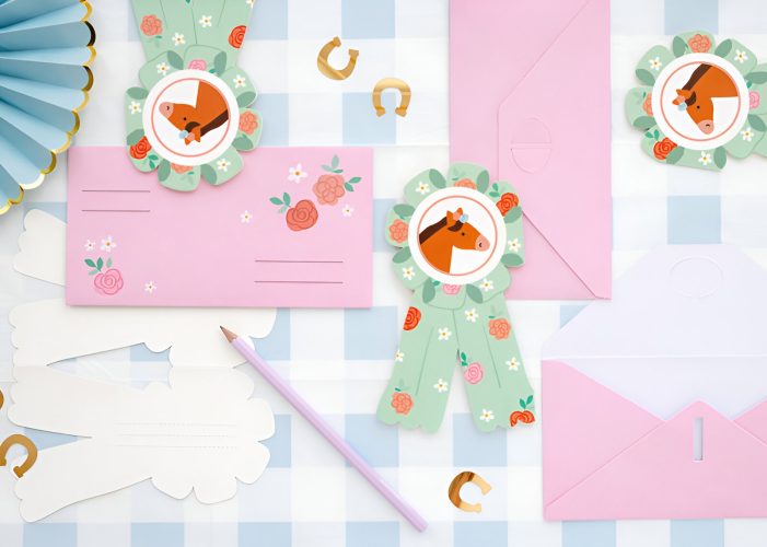 Προσκλήσεις πάρτυ Άλογο Vintage 6 τεμ