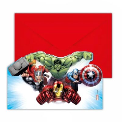 Προσκλήσεις πάρτυ Avengers- Infinity Stones 6 τεμ