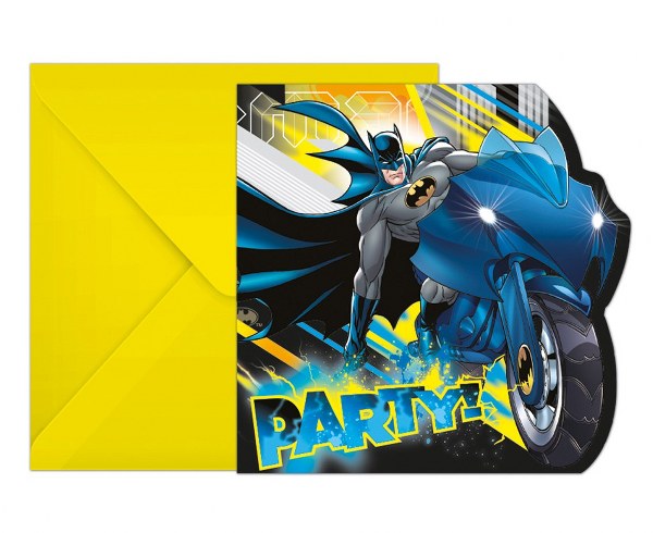 Προσκλήσεις πάρτυ Batman Rogue Rage 6 τεμ