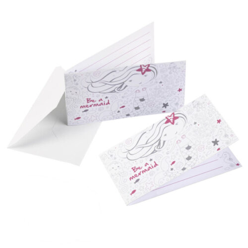 Προσκλήσεις πάρτυ Γοργόνα Be a Mermaid 8 τεμ