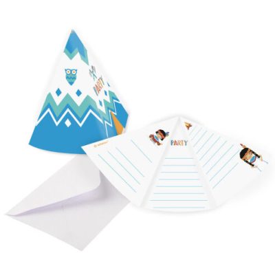 Προσκλήσεις πάρτυ Ινδιάνοι 8 τεμ