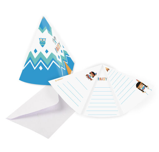 Προσκλήσεις πάρτυ Ινδιάνοι 8 τεμ