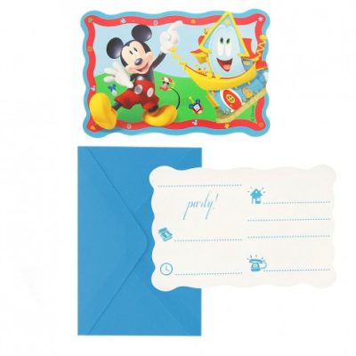 Προσκλήσεις πάρτυ Mickey Mouse 6 τεμ
