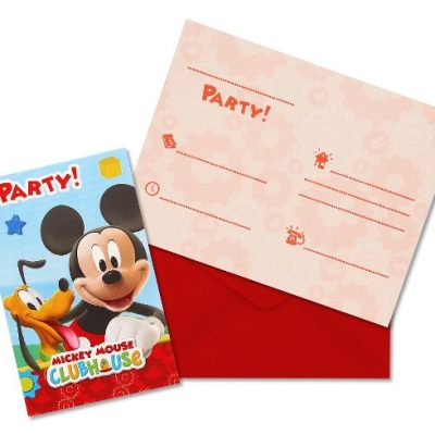 Προσκλήσεις πάρτυ Playful Mickey 6 τεμ