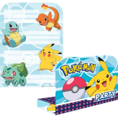 Προσκλήσεις πάρτυ Pokemon 8 τεμ