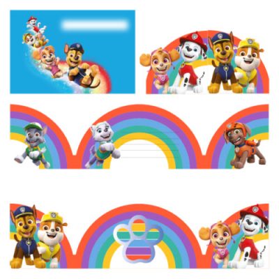Προσκλήσεις Paw Patrol Ουράνιο Τόξο 8 τεμ