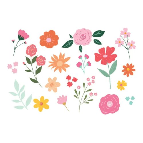 Προσωρινά Τατουάζ Λουλούδια 19 τεμ